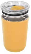 BTWYU Coffee Mug,Cups Reusable Stainless Steel Cup Portable Travel Mugs Large Capacity Coffee Cups with lid and Straw Home Office Insulated Tumbler Sturdy(Yellow,360ml)