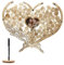 BLSFXROE Livre d'or de mariage personnalisable, 100 cœurs en bois, décoration de mariage pour réception de mariage, anniversaire, remise de diplôme, fête commémorative
