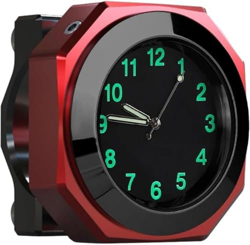 Shengruili Motorrad Fahrrad Uhr,Motorrad Lenkeruhr,Motorrad Uhr Lenker,Fahrraduhr für Lenker,Lenkeruhr Motorrad Nachtleuchtende Motorrad Lenkeruhr.