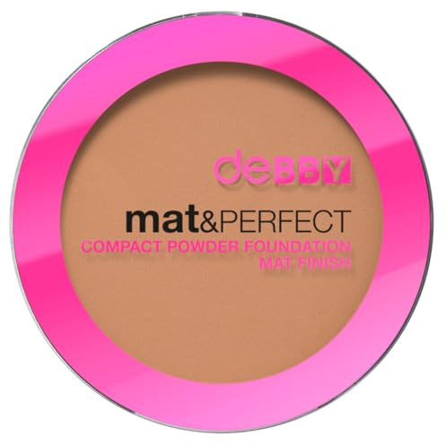 Debby by DEBORAH Mat & Perfekt, Compact Powder Foundation Mat Finish 03, kompaktes Make-up, wasserfestes Puder