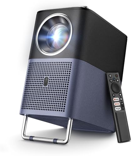 TCL A1s Smart Projector 4K Support, Google TV & Netflix Officially Licensed, WIFI and Bluetooth, Auto Focus Keystone, Native 1080p, 16W Dolby Audio, Movie Projector for Home Theater with Portable Case