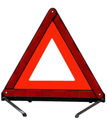 WLIHDB Triangolo di Emergenza Supporto di Emergenza a Triangolo Riflettente for Veicoli con treppiede da 3 Pezzi Staffa Metallica Stabile for la Notte per Automobile Moto Camper