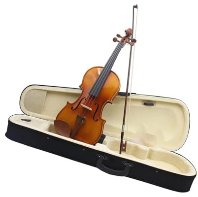 4/4/3/4/1/2 Glänzende Akustische Violine Perfekt Für Anfänger Und Musikliebhaber Wird Mit Koffer Und Bogen Geliefert. Akustische Violinen(3/4)