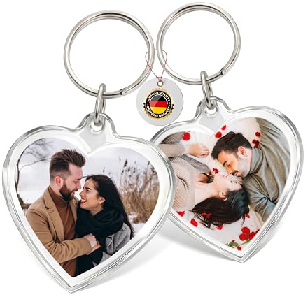 Personalisierter Schlüsselanhänger mit Foto | Personalisierte Geschenke | Partner Geschenk | Geschenk Freundin oder Freund | Valentinstag-geschenk für sie & ihn