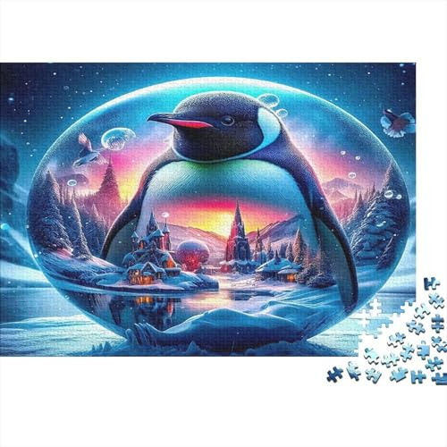 Penguin Jigsaw Puzzles 1000Pc Recycled Paper Snow Globe Adult Jigsaws for Adults Hard Difficult Challenging Family Game Fun Present Gift Idea 70x50cm/1000pcs
