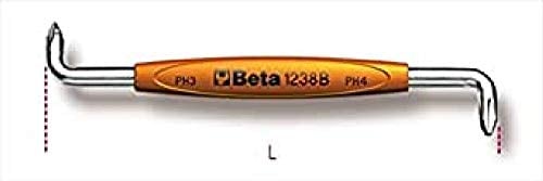 Beta 1238B 3-4 - Giravite a squadra per viti con impronta a croce Phillips cromati