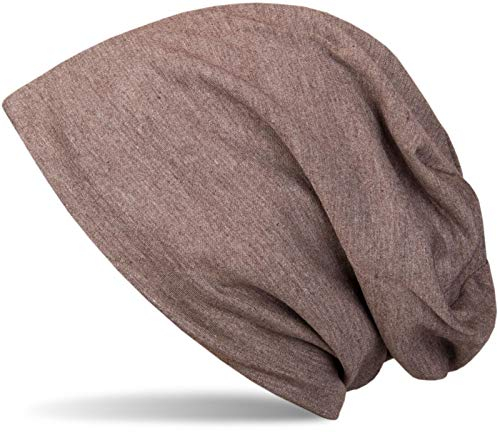 styleBREAKER Unisex Beanie Mütze Einfarbige mit Thermo-Fleece Futter, warme Winter Mütze gefüttert 04024008, Farbe:Braun