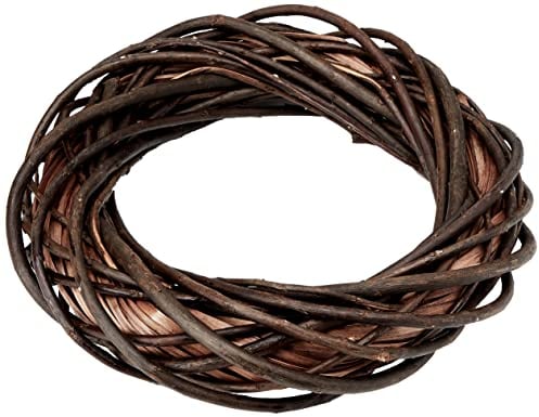 Rayher 65008000 couronne en osier non pelée 30 de diamètre cm x 7 cm idéale comme couronne de noà«l ou pâque à la porte ou au centre de la table aussi pour la décoration murale - marron, Marron, 30cm ø x 7cm