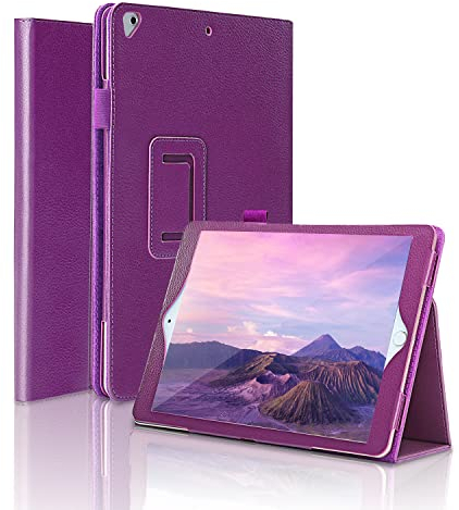 FANSONG iPad Cover 9,7, Custodia per iPad Air 2 1 5 6 Pro 2016 Gen Ultra Sottile in Pelle PU Protettivo con Penna Titolare Smart Magnetico Folio con Auto Sveglia e Sonno per iPad 9,7 Pollici Viola