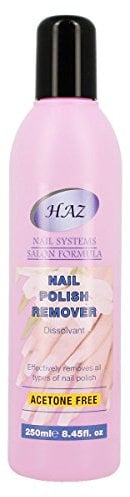 HAZ Acetone Free Nail Polish Remover, 250 ml 2 Pack Gentle & Effective, Super Strong Nourishing Formula, Ideal for Natural & Artificial Nails, Perfect for Daily Use