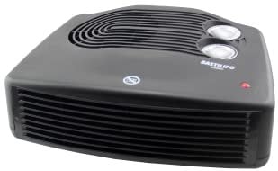 Bastilipo - Termoventilador horizontal premium negro, 1000/2000W, termostato, THP-2000N