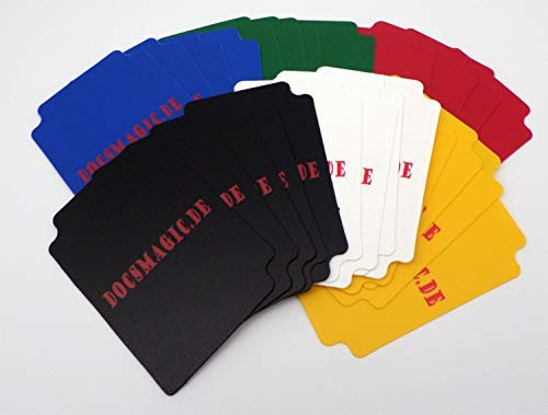 docsmagic.de 25 Trading Card Deck Divider Black Blue Green Red White Yellow - MTG PKM YGO