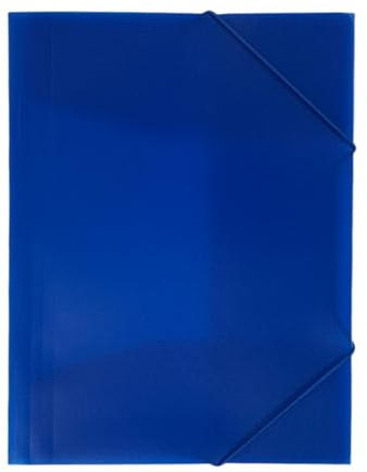 Janrax A4 Clearview Blue 3 Flap Folder with Elasticated Closure
