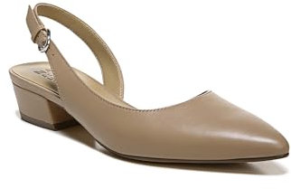 Naturalizer Banks Flat Slingback Walking Shoes for All-Day Comfort Wide Fit Barely Nude UK 5.5