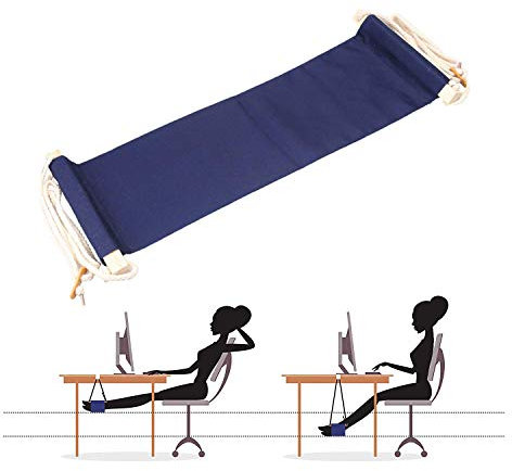 aoory Fuß Hängematte Fußstütze Verstellbar Schreibtisch Fußbank Zum Abstützen Der Füße Blau