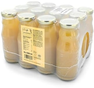 KoRo Shot de Gingembre Bio 12 x 200 ml - 96,5% Jus de Gingembre Pur & Citron Bio, 100% Naturel, Sans Sucre ni Additifs, Bouteille en Verre, Shot Detox Énergisant pour Bien-être Quotidien