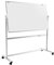 ALLboards Mobiles Whiteboard 220x100cm Magnettafel, Fahrbare Drehtafel, Beidseitig, Magnetisch, Trocken Abwischbar