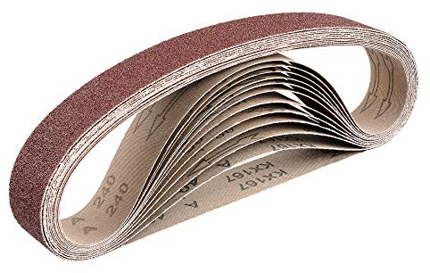 Nastri abrasivi in tessuto│12 pezzi│40 x 760 mm│2 ciascuno x grana 40/60/80/120/180/240│Compatibile con le levigatrici a nastro per tubi│Carta abrasiva per nastri per tubi│Nastro abrasivo│Grana mista