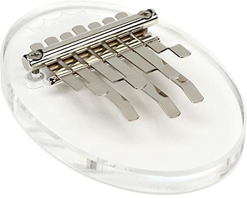 Remo World Percussion Crystal Kalimba – KA-5300-00 – 16,5 x 11 x 7 cm – C-Pentatonik – 7 Klangzungen – Acryl Korpus – inklusive Mikrofaser Tasche