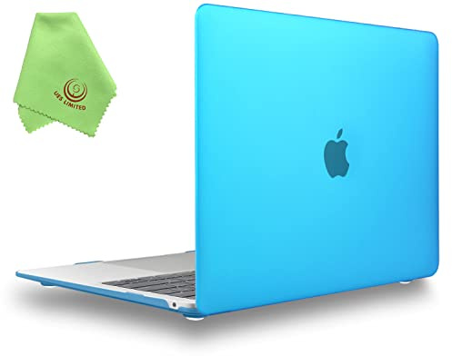 UESWILL Case for MacBook Air 13 inch M1 2018-2021, Aqua Blue | Model A2337 (M1) A2179 A1932 Matte Smooth Silky Touch Washable, Includes Hard Shell Case + Microfiber Cloth