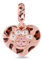 GNOCE 925 Sterling Silber Charms Hundepfote Katzenpfote Personalisierter Haustier Charm Anhänger mit Roségold Beschichtung und Gravur Bestes Geschenk für Sie