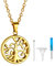 GOLDCHIC JEWELRY Gold Ashes Pendant for Men, Tree of Life Keepsake Urns Necklace for Ashes Cremation Jewellery