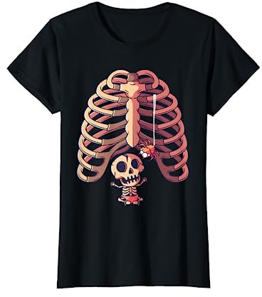 Halloween Pregnancy Funny Baby Skeleton Expecting Mom Gift T-Shirt