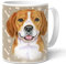 BEAGLE A - Kaffeetasse, Tiertasse aus hochwertiger Keramik. Becher. Kaffeebecher mit schöner Grafik und tollen Spruch in englischer Sprache.