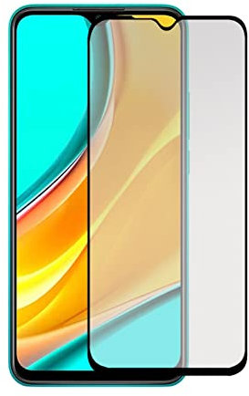 Todotumovil Protector de Pantalla Xiaomi Redmi 9 Negro de Cristal Templado Vidrio 9H para movil