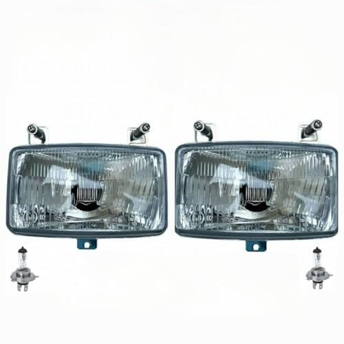 MelTruck® 2x H4 Scheinwerfer 12V 24V mit Fernlicht und Abblendlicht f. Traktor Deutz Fahr Agrotron mit Glühbirnen 24V