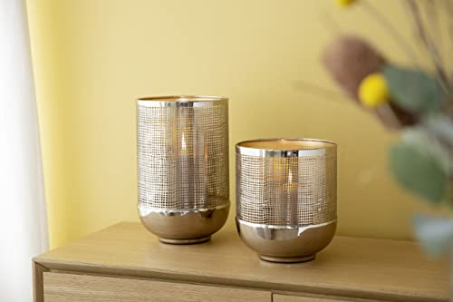 Fink [W] Maura/Windlicht,vernickelt,innen Gold/D.20,H.30