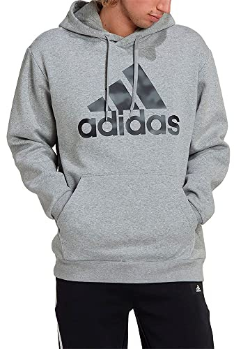 Adidas Mens Hooded Sweat M Camo Hd, Medium Grey Heather, HL6927, L