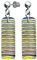 Boucles d'oreilles pendantes en argent 925 - Verre de Murano vénitien, Verre