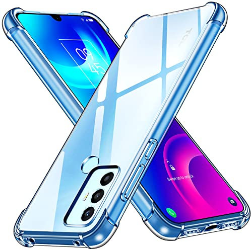 iVoler Cover per TCL 305 / TCL 306 / TCL 30 SE/TCL 30E, Custodia Trasparente per Assorbimento Degli Urti con Paraurti in TPU Morbido, Sottile Morbida in Silicone TPU Protettiva Case