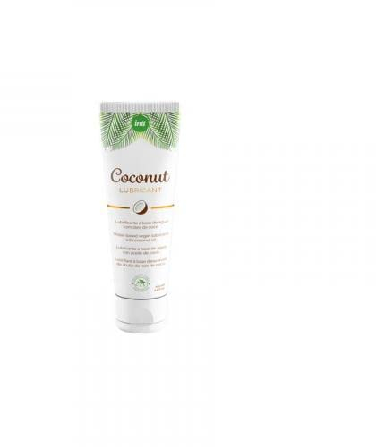 INTT Vegan Coconut Gleitgel auf Wasserbasis - 100 ml für empfindliche Haut, sicher mit Latex-Kondomen und Silikontoys, dezent nach Kokosnuss duftend, leicht zu dosieren