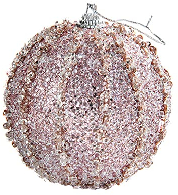 Yokawe Weihnachtskugeln, bruchsichere Weihnachtsbaumkugel-Dekorationen, Weihnachtskugeln, 7,9 cm, Mini-Größe, Kugeln für Zuhause, Partydekoration, Urlaub, Hochzeit, Baumschmuck, Rosa, Einheitsgröße