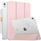 MoKo für iPad Air 11 Zoll Hülle 7./6. Generation M3/M2 2025/2024, iPad Air 5./4. Gen Hülle 2022/2020, Transluzent Matt Weich TPU Rückseite, Unterstützt Pencil Pro/2/USB-C, Helle Rosa