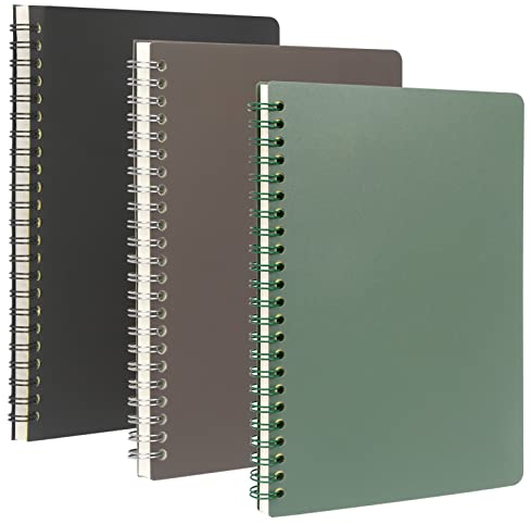 Skycase 3 Stück A5 Spiral Notizbuch,Spiralblock Notizbücher,Notizblock mit Spiralbindung,A5 liniert Tagebuch,Ringbuch Notizblock für Memos Büro Schule,160 Seiten/80 Blatt,210x155mm(Linie) 3 Farben