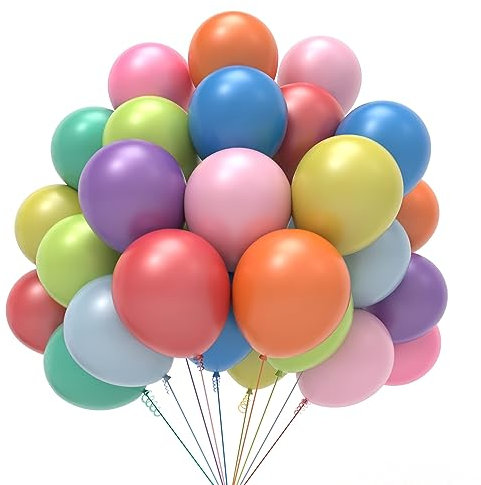 XEANCO Balloons 50 Pcs, Beautiful 10 inches Latex Balloons, Party Balloons, Wedding Balloons for Decoration, Perfect for YOUR beautiful Parties, Birthdays (Assorted-50 Pcs), XPB-01