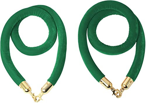 personenleitsystem Einziehbare Barriere, 2er-Pack grünes Warteschlangen-Absperrseil, lange Seile zur Kontrolle der Menschenmenge for die Kontrolle der Menschenmenge bei Gemäldeausstellungen ( Color :