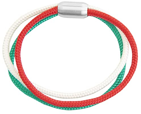 Paris Montana Armband Nationen Flagge Segeltau Unisex Friedensarmband Fanartikel Magnetverschluss 8mm Durchmesser Deutschland Ukraine Italien Spanien England Fußball WM (20.00, Italien)