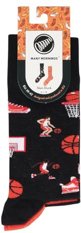 Many Mornings - Slam Dunk - Mismatched Socken - Basketball (39-42)