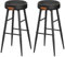 VASAGLE EKHO Colección - Juego de 2 Taburetes de Bar, Taburetes de Cocina, Taburetes de Desayuno, Cuero Sintético con Costuras, 76,2 cm de Alto, Silla Comedor, Fácil Montaje, Negro Tinta LBC090B01