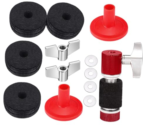 TOYANDONA 1satz Schlagzeug Filzpad Zubehör Teiliges Mit Rutschfesten Filzunterlagen Metallwaschern Und Clutch-röhren Für Schlagzeugbecken Geeignet Für Verschiedene Schlagzeugmarken