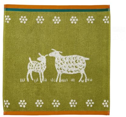 Coucke Frottee-Handtuch aus Baumwolle, Jacquard, Bedruckt, Schaf, 50 x 75 cm