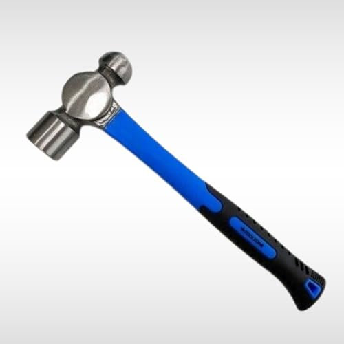 Dunnet Tools Hammer with Fibreglass Handle | Durable Carbon Steel Head for Camping, Pin, Panel, Tack, & Nails | Lightweight Claw & Small Hammer, Estwing Style (32oz Ball Pein)