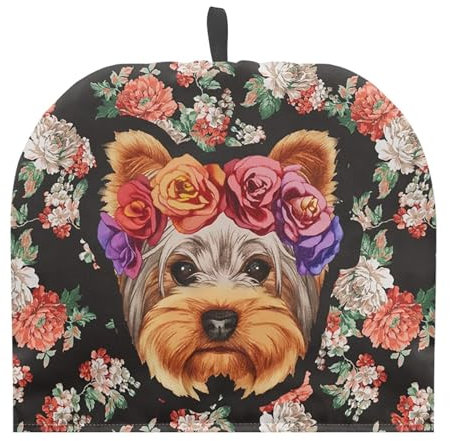 TOADDMOS Yorkshire Terrier Tea Cozy for Teapot Dust Proof Insulated Kettle Decorative Teapot Cover Warming & Insulating Tea Pot Cozies for Kitchen Home Table