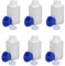 Lxoraziy 6 Pieces 250ml Wide-neck Bottles with Screw Caps, Chemicals Bottle, Laboratory Bottle with Lid Can Be Used As A Storage Container, for Lab Kitchen or Domestic Use(White)