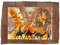 Ancient Egyptian Paintings Nofretete Ankh und Tutanchamun auf antikem Papyrus, braunem Papyrus, leuchtet im Dunkeln, 43,2 x 33 cm