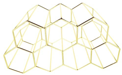 ANDRESLAD 7fori Portabottiglie Metallo Forma Di Con Elegante Scaffale Per Vino Vintage Per Bar e Cucina Supporto Per Bottiglie Di Vino Design Compatto e Resistente